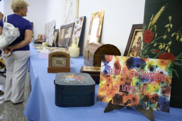 Exposición del taller de artes decorativas.
