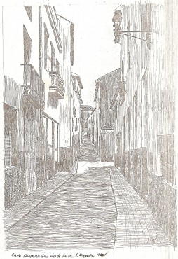 Calle Numancia desde la calle San Vicente (1988).