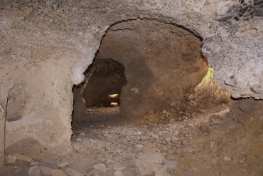 Detalle del interior de la Cova del Rosico.