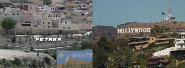 La versión local de esta icónica imagen de entrada a Hollywood.