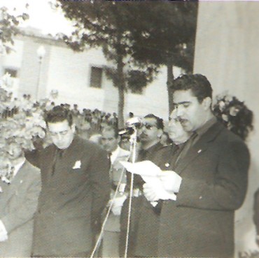 Vicente Amat Alcaraz, en un acto ante la Cruz de los Caídos.