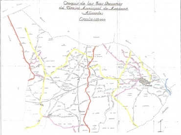 Distribución de las diferentes redes pecuarias en Monóvar