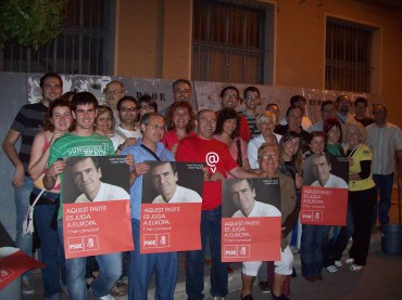 Simpatizantes del PSOE anoche