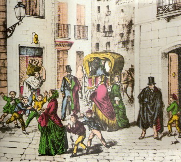 La festa al carrer el dia dels Innocents durant el segle XIX.