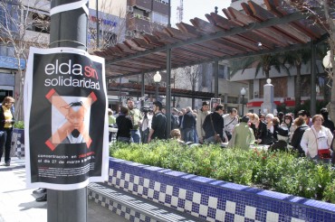 Manifestación celebrada el pasado 27 de marzo en la plaza Sagasta de Elda