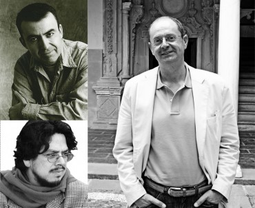 De izquierda a derecha (y de arriba a abajo), los autores/profesores: Lorenzo Silva, Fernando Iwasaki y Fernando Marías.