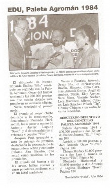 Año 1984, segunda "Paleta Agromán".