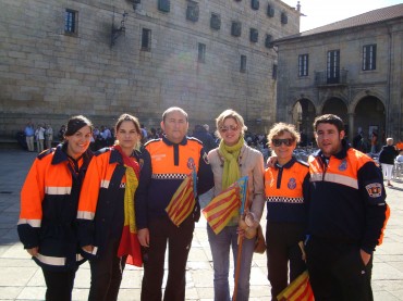 Los voluntarios junto con la directora general en la Comunidad Valenciana