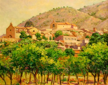 "Las ermitas", Jaime Gil Carpio; óleo sobre lienzo.