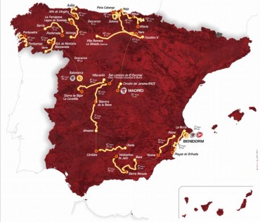 Mapa de la Vuelta Ciclista a España 2011