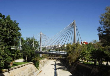 Reproducción virtual del puente sobre el río Vinalopó, obra necesaria para el autobús guiado.